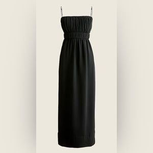 J Crew Gathered-waist silk midi dress - Size 6